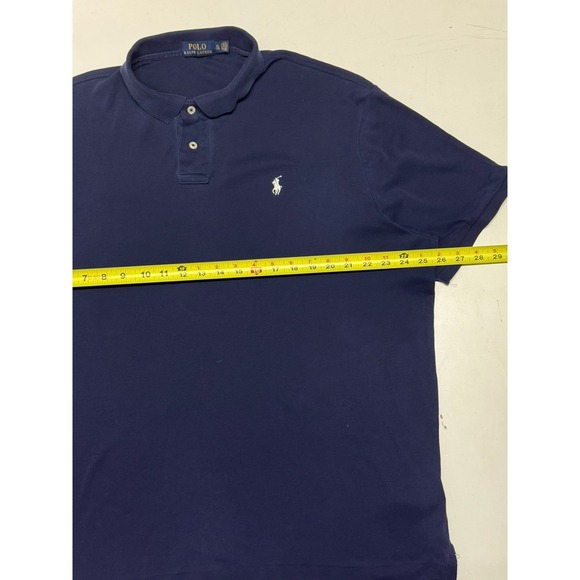 Polo Ralph Lauren Men's XL Navy Blue Short Sleeve Polo Shirt White Pony Cotton - Picture 2 of 5